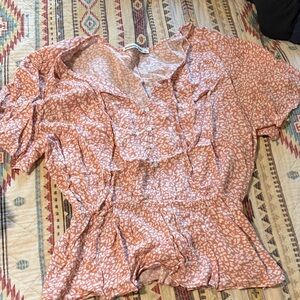 Abercrombie & Fitch Peach Patterned Blouse